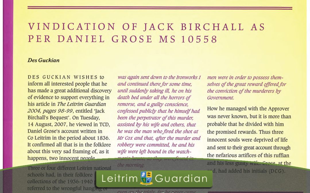 171 – Vindication of Jack Birchall | LG2008