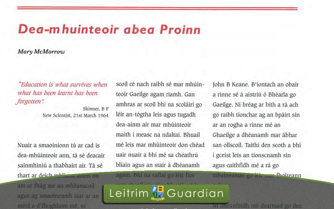 6 – Dea-mhúinteoir ab’ea Proinn | LG2010