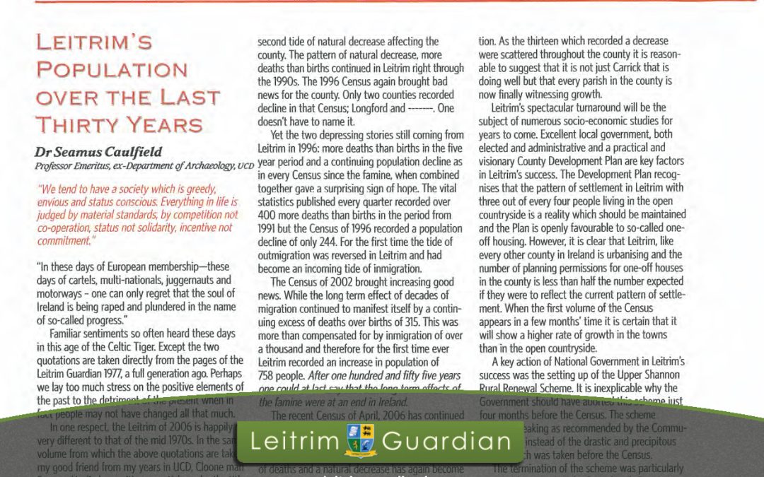 70 – Leitrim’s Population | LG2007