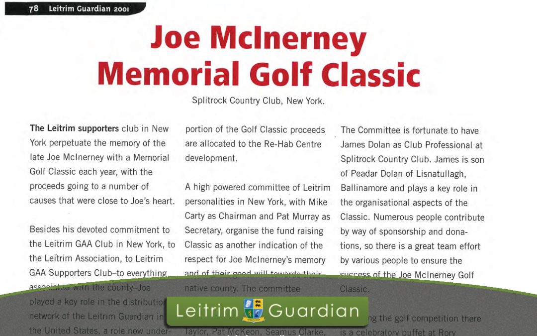 78 – Joe McInerney Memorial Golf Classic | LG2001