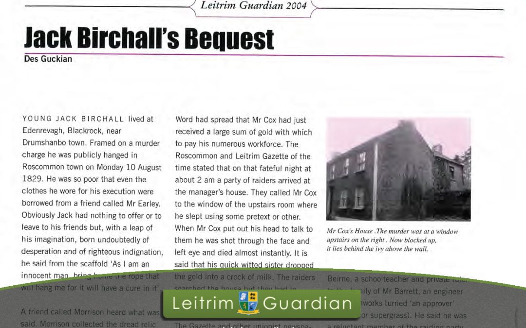 98 – Jack Birchall’s Bequest | LG2004